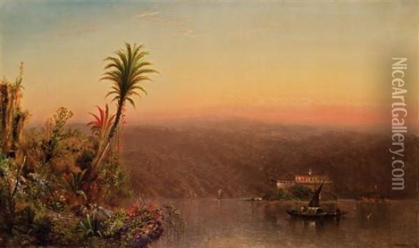 Tropical Sunset Oil Painting - Elizabeth Gilbert Jerome