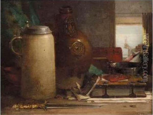 The Wine Taster Oil Painting - William Fettes Douglas