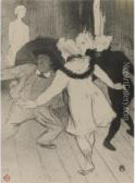 Folies Bergere, Les Pudeurs De Monsieur Prudhomme (d. 46; W. 36; A.51) Oil Painting - Henri De Toulouse-Lautrec