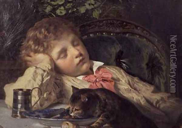 An Opportune Moment Oil Painting - Sophie Gengembre Anderson