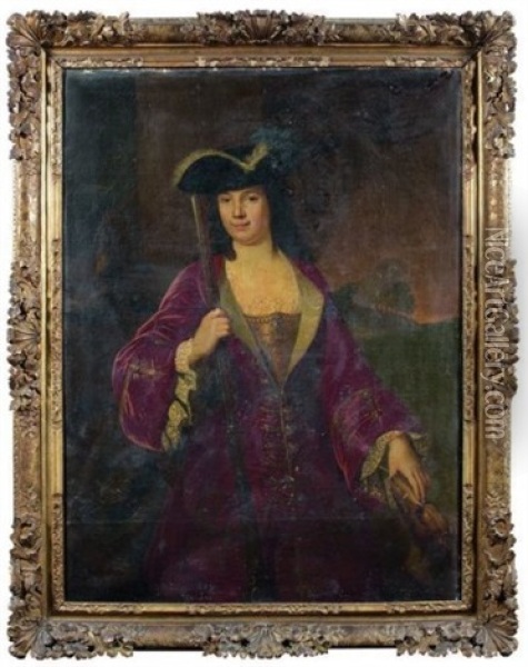 Portrait D'anne Asse De Boismoret, Epouse De Bernard De Boismoret, Avocat Au Parlement De Rouen Oil Painting - Francois Jouvenet the Younger
