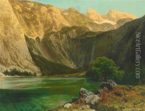 Sommerlandschaft Am Konigssee Oil Painting - Josef Haunstetter