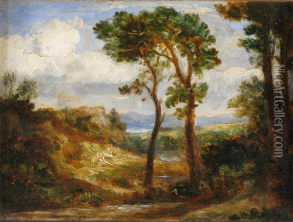 Highland Landscape Oil Painting - John, Rev. Thomson Of Duddingston
