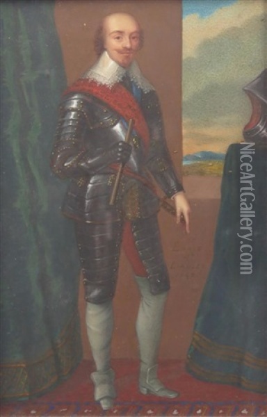 Robert Earl Of Lindsey Oil Painting - George Perfect Harding