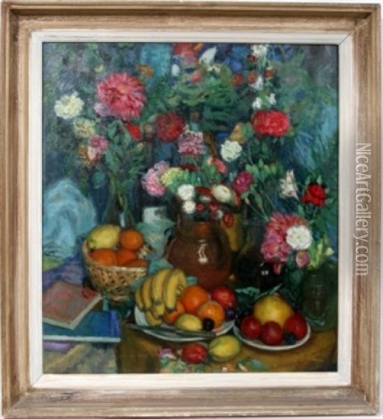 Floral And Fruit Oil Painting - Sam Ostrowsky