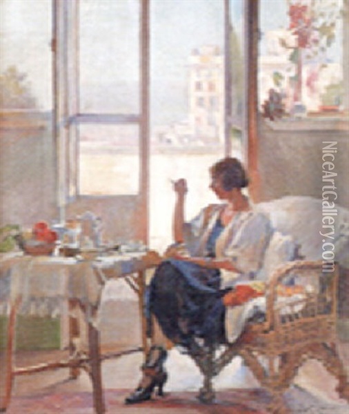 Breakfast Oil Painting - Annie Rose Laing