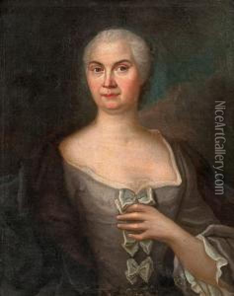 Portrait Of A Woman Oil Painting - Johan Stalbom