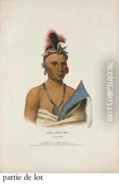 Kee-shes-wa, A Fox Chief Oil Painting - John Greenough