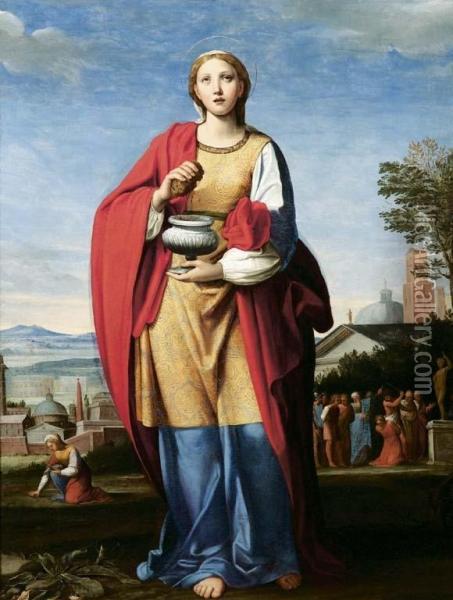 Santa Prassede (o Pudenziana) Oil Painting - Antonio Carracci