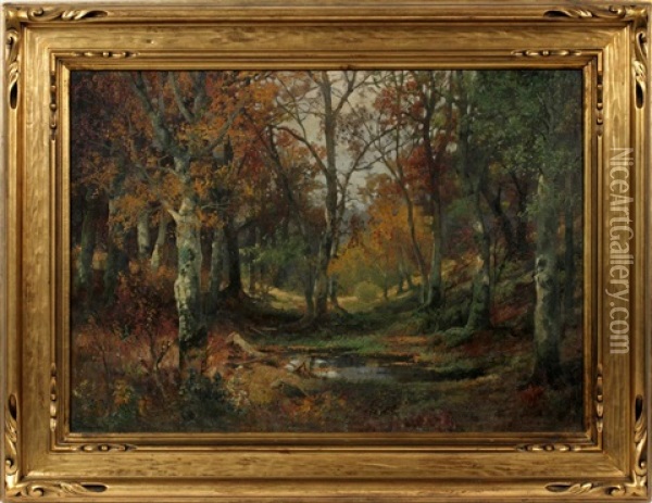 Fall Forest Landscape Oil Painting - Karl Vikas