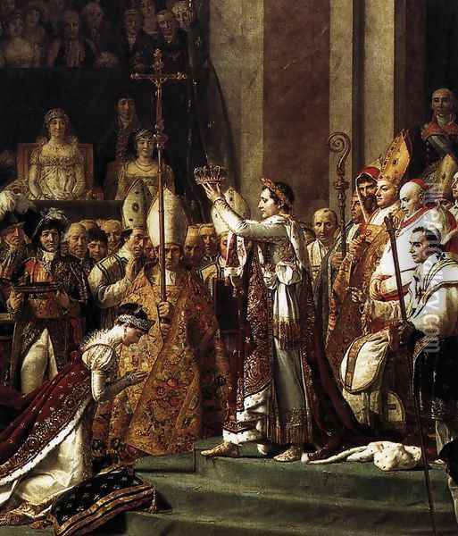 Consecration of the Emperor Napoleon I (detail 2) 1805-07 Oil Painting - Jacques Louis David
