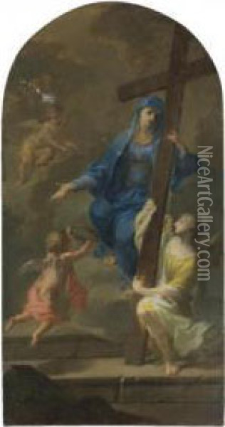 La Vergine Con Gli Attributi Della Passione Oil Painting - Michele Da Parma (see Rocca)