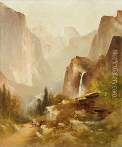 Yosemite View Oil Painting - Thomas Hill