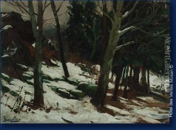 Paysage Hivernal Oil Painting - Georges Bouillon