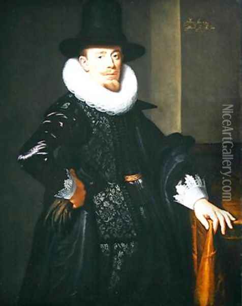 A Portrait of a Gentleman 1621 Oil Painting - Paulus Moreelse