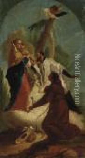 L'adoration De Saint Benoit Et Saint Francois D'assise Oil Painting - Francesco Zugno