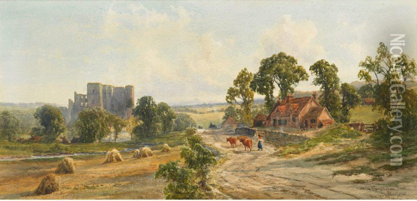 From The Birmingham Road, Kenilworth Oil Painting - John Faulkner