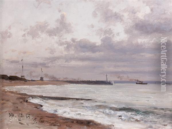 Vue Du Havre Oil Painting - Gabriel Loppe