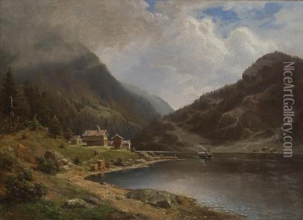 From Bandakvannet Oil Painting - Nicolaysen Lyder Wenzel