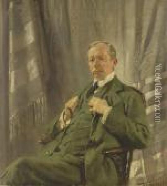 Portrait Of Claude Bishop Oil Painting - Sir William Newenham Montague Orpen