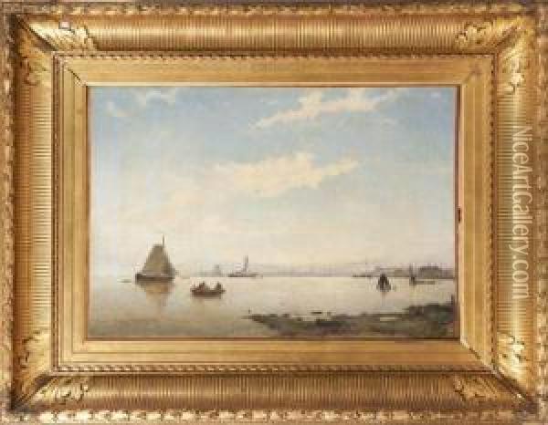 L'entree Duport D'amsterdam Oil Painting - W.A. van Deventer