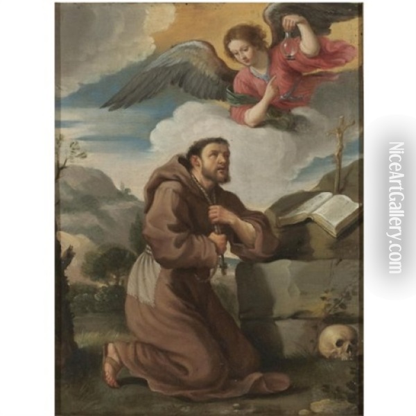 Saint Francis Oil Painting -  Guercino