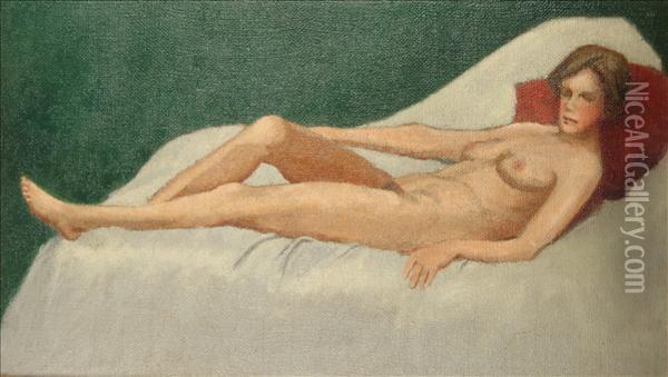 Reclining Nude Oil Painting - Malcolm Drummond