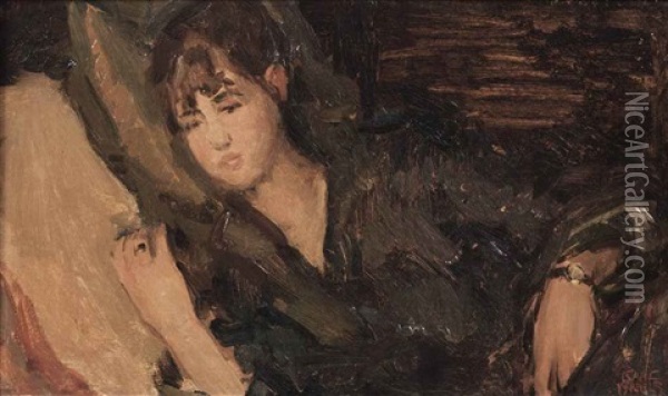 Resting Girl Oil Painting - Isaac Israels