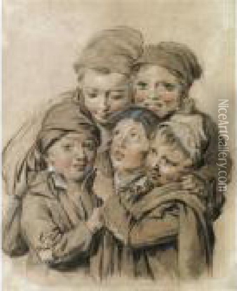 Les Petits Ramoneurs Oil Painting - Louis Leopold Boilly