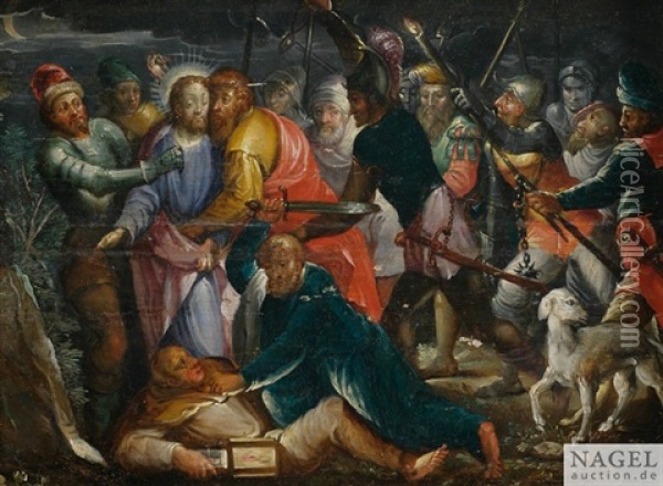 Gefangennahme Christi Oil Painting - Ambrosius Francken the Elder