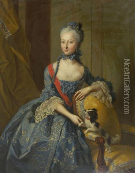Prinzessin Christine Charlotte Von Hessen-kassel Oil Painting - Johann Heinrich The Elder Tischbein