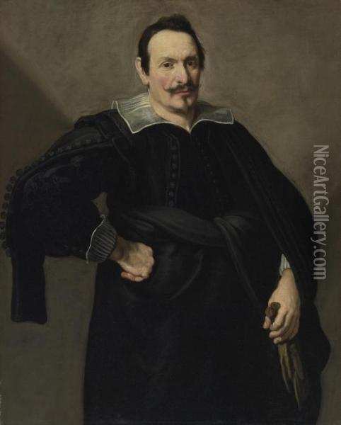 Portrait Of A Nobleman Oil Painting - Daniel Van Den Dyck