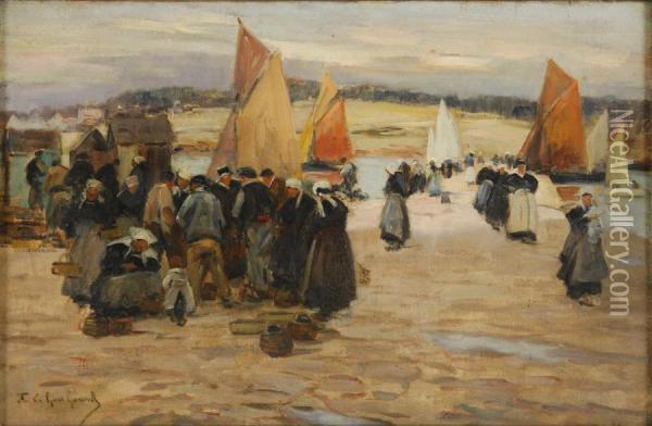 Sur Le Port Oil Painting - Fernand Marie Eugene Legout-Gerard