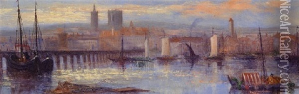 A View Of Beaugency Oil Painting - James Holland