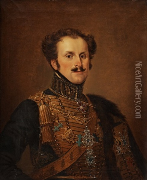 Count Magnus Brahe Oil Painting - Olof Johan Soedermark
