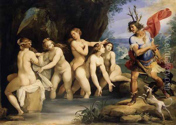 Diana and Actaeon 1603-06 Oil Painting - Giuseppe Cesari
