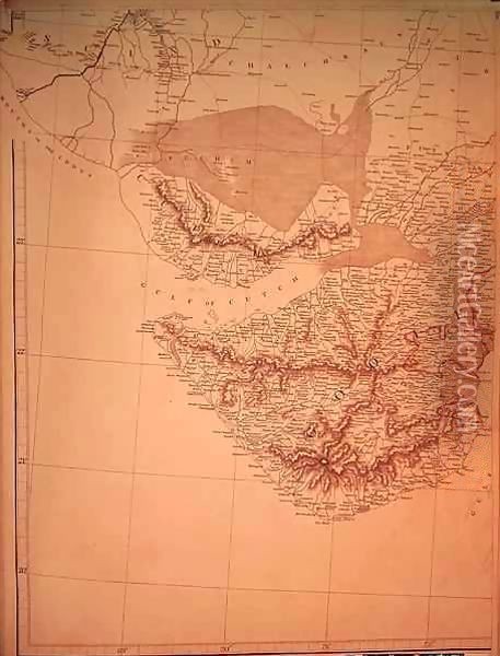 Map of Western India Oil Painting - Aaron Arrowsmith