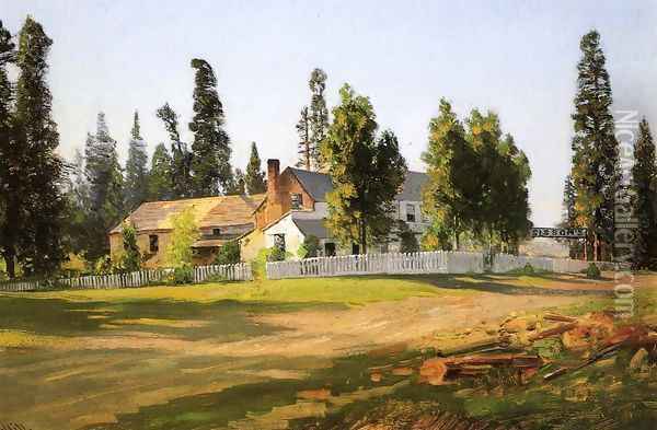Sisson's Inn, near Mount Shasta Oil Painting - Thomas Hill