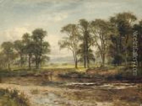On The Conway Near Betws-y-coed Oil Painting - Benjamin Williams Leader