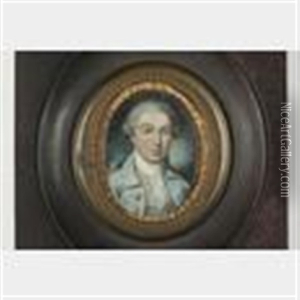 Miniature Portrait Of John Fishbourne Mifflin (1759-1813) Oil Painting - Charles Willson Peale