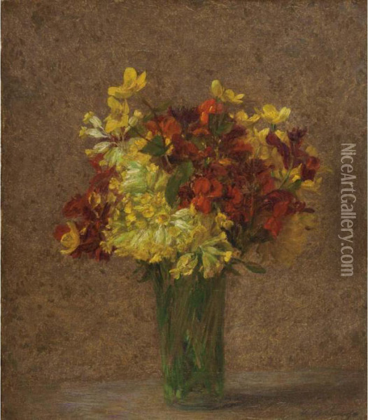 Floral Bouquet Oil Painting - Victoria Dubourg Fantin-Latour
