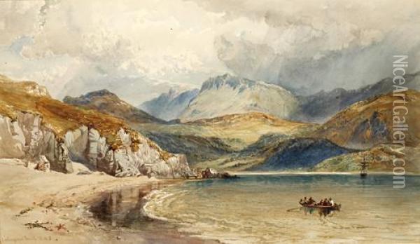 Cader Idris, From Barmouth, North Wales Oil Painting - William Collingwood Smith