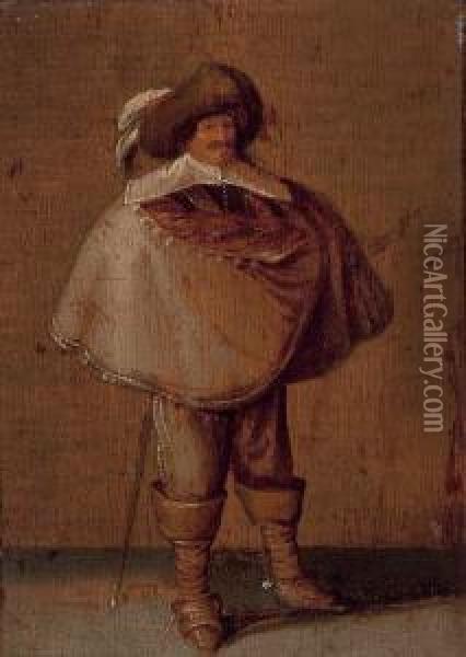A Cavalier Oil Painting - Pieter Jansz. Quast