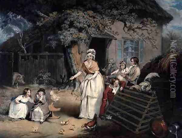 The Citizen's Retreat, engraved and pub. by William Ward (1766-1826), 1796 Oil Painting - James Ward