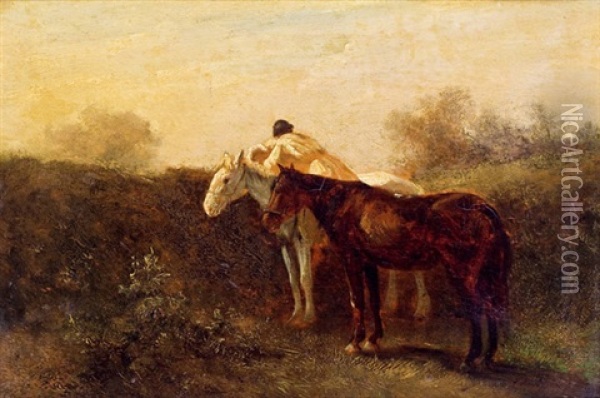 Das Rendevous Oil Painting - August Xaver Carl von Pettenkofen
