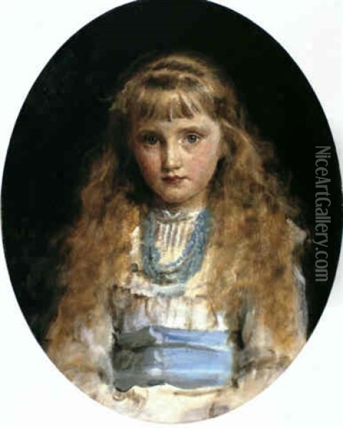 Portrait Of Beatrice Caird Oil Painting - John Everett Millais