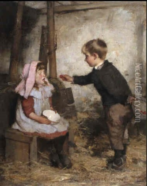 Open You Mouth And Close Your Eyes Oil Painting - Robert Gemmell Hutchison