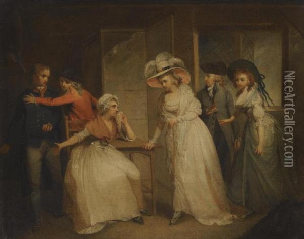 Scene From The Adventures Of David Simple Oil Painting - Henry Singleton