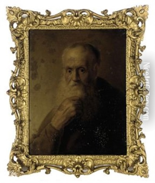 Portrait Of An Old Man In A Brown Coat Oil Painting -  Rembrandt van Rijn