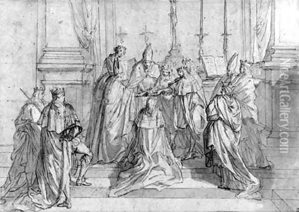 The Coronation of King Louis XIV Oil Painting - Sebastien Leclerc